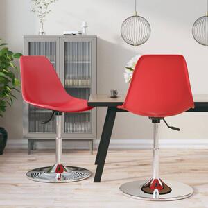 Swivel Dining Chairs 2 pcs Red PP