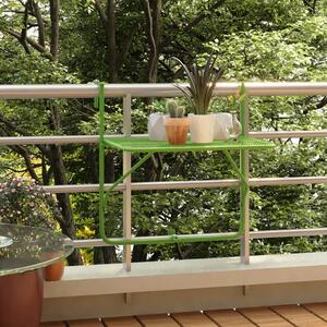 Balcony Table Green 60x40 cm Steel