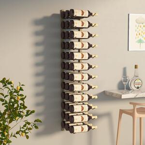 Wall Mounted Wine Rack for 36 Bottles Gold Iron