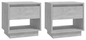 Bedside Cabinets 2 pcs Concrete Grey 45x34x44 cm Engineered Wood