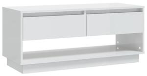 TV Cabinet High Gloss White 102x41x44 cm Engineered Wood