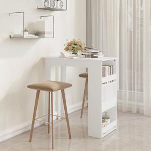 Bar Table with Storage Rack White 102x50x103.5 cm Chipboard
