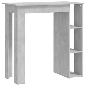 Bar Table with Shelf Concrete Grey 102x50x103.5 cm Engineered Wood