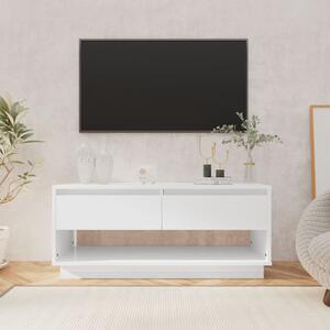TV Cabinet High Gloss White 102x41x44 cm Chipboard