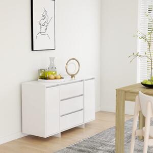 Sideboard with 3 Drawers White 120x41x75 cm Chipboard