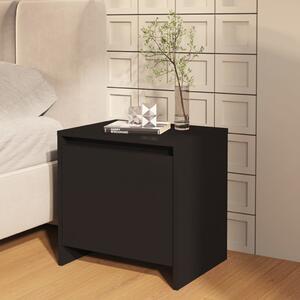 Bedside Cabinet Black 45x34x44.5 cm Engineered Wood