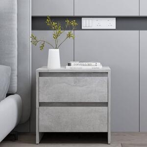 Bedside Cabinet Concrete Grey 45x34.5x44.5 cm Engineered Wood