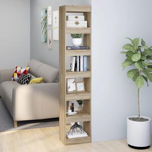 Book Cabinet/Room Divider Sonoma Oak 40x30x198 cm