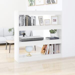 Book Cabinet/Room Divider White 100x30x103 cm