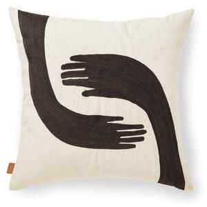 Ferm LIVING Pose pillowcase 50x50 cm Coffee-undyed