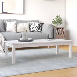 Coffee Table White 110x50x30 cm Solid Wood Pine