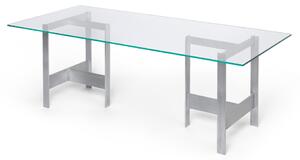 Ferm LIVING Lager dining table 90x200 cm Glass-aluminium