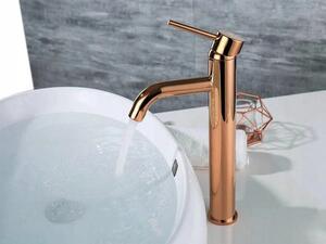 Bathroom faucet Rea Lungo Rose Gold High