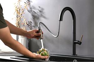 Kitchen faucet REA APOLLO Black/Rose Gold