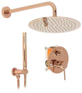 Rea Lungo Rose Gold concealed installation shower set