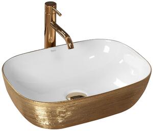 Countertop washbasin Rea Jenny Gold/White