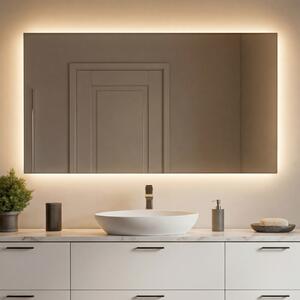 Designer Backlit LED Bathroom Mirror 120x70cm with cool LED color 7000K, warm color 3000K, or neutral color 4500K