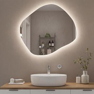 Bathroom mirror with lighting 74x6494x84Dx9484x74 cm, dual color, touch switch, heating mat