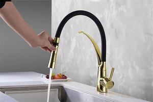 High Kitchen faucet GASPAR BLACK / GOLD