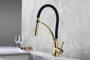 High Kitchen faucet GASPAR BLACK / GOLD