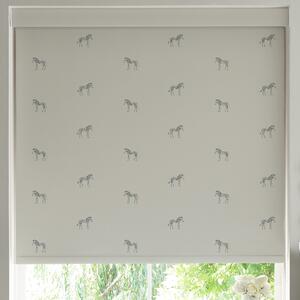 Sophie Allport Zebra Made to Measure Blackout Roller Blind Soft Grey Blue