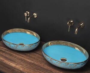 Ceramic Basin Margot Gold/ Blue