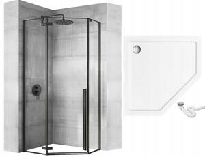 Shower enclosure Rea DIAMOND BLACK MAT 90x90