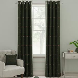 Sophie Allport Foxes Made to Measure Curtain Forest Green