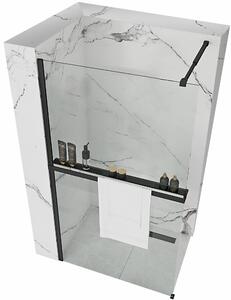Shower screen Rea Aero Black Mat 110 + hanger EVO
