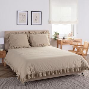 Bedding Cotton 160x200cm oxford tan