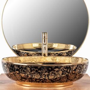 Countertop washbasin REA Margot Gold / Black