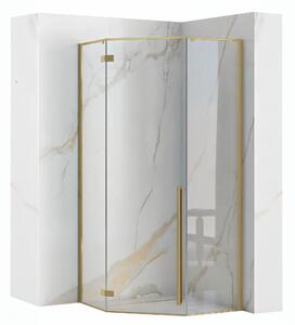 Shower enclosure DIAMOND 100x100 BRUSH GOLD