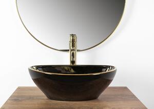 Countertop washbasin Rea Sofia Black Gold Edge