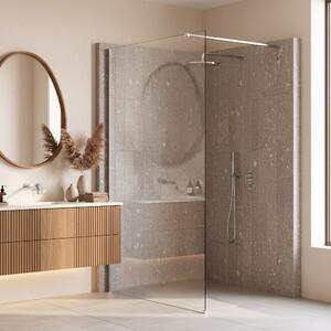 Shower screen Rea Flexi Transparent / Chrome 120