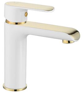 Bathroom faucet REA Bloom White Gold Low