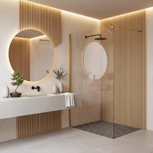 Shower screen Rea Flexi Transparent / Brush Gold 120