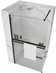 Shower screen Rea Aero Black Mat 80 + hanger EVO