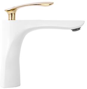 Bathroom faucet Rea Orbit White Gold Low