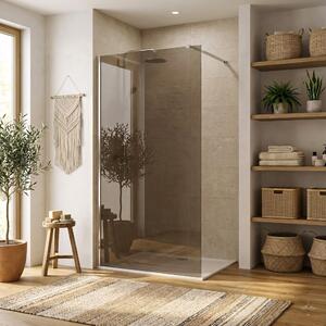 Shower screen Rea Flexi Brown / Chrome 90