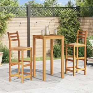 Bar Chairs 2 pcs Solid Acacia Wood