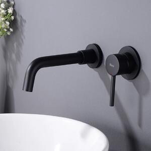 Wall Mounted faucet Rea Lungo LONG Black Mat + BOX