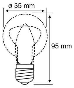 E27 3W flicker candle bulb clear