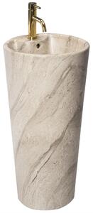 Freestanding ceramic basin Blanka Natural Mat Marble