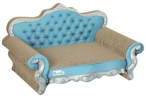 PawHut 2 in 1 Cat Scratcher with Catnip for Indoor Cats, 30.5 x 55 x 31.5cm, Light Blue