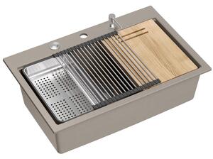 Granite sink MARC 110 WORKSTATION Beige