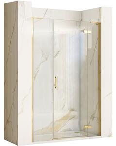 Shower doors Rea Hugo 90 Gold Brush + Shower screen 30