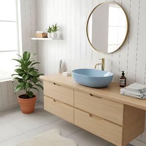 Countertop washbasin Rea LISA L.BLUE SHINY