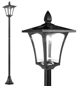 Outsunny Outdoor Solar Powered Post Lamp Sensor Dimmable LED Lantern Bollard Pathway 1.6M Tall – Black