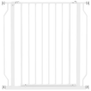 PawHut Extra Wide Dog Safety Gate, with Door Pressure, for Doorways, Hallways, Staircases - White Aosom UK