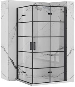 Shower enclosure Rea Molier Black Double 80x80